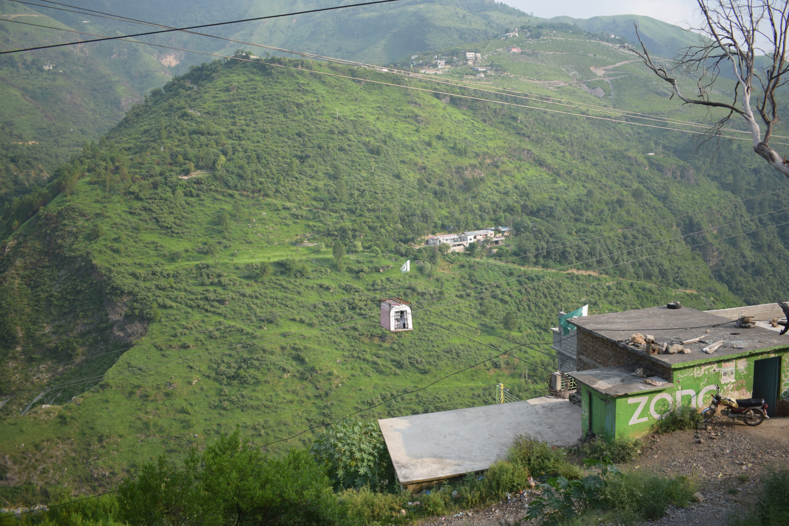 Thai Chair Lift or Zipline cabin near Dhamtour Abbottabad Thai Chair Lift or Zipline cabin